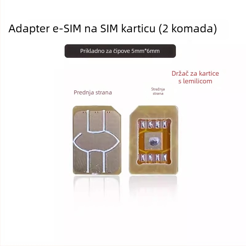 Pametni sat adapter ploča: eSIM na Nano-SIM, otpornost na visoke temperature, DIY paket, USB 1.1 sučelje