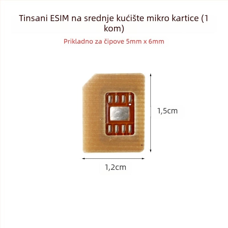 Pametni sat adapter ploča: eSIM na Nano-SIM, otpornost na visoke temperature, DIY paket, USB 1.1 sučelje