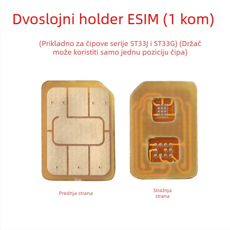 Pametni sat adapter ploča: eSIM na Nano-SIM, otpornost na visoke temperature, DIY paket, USB 1.1 sučelje