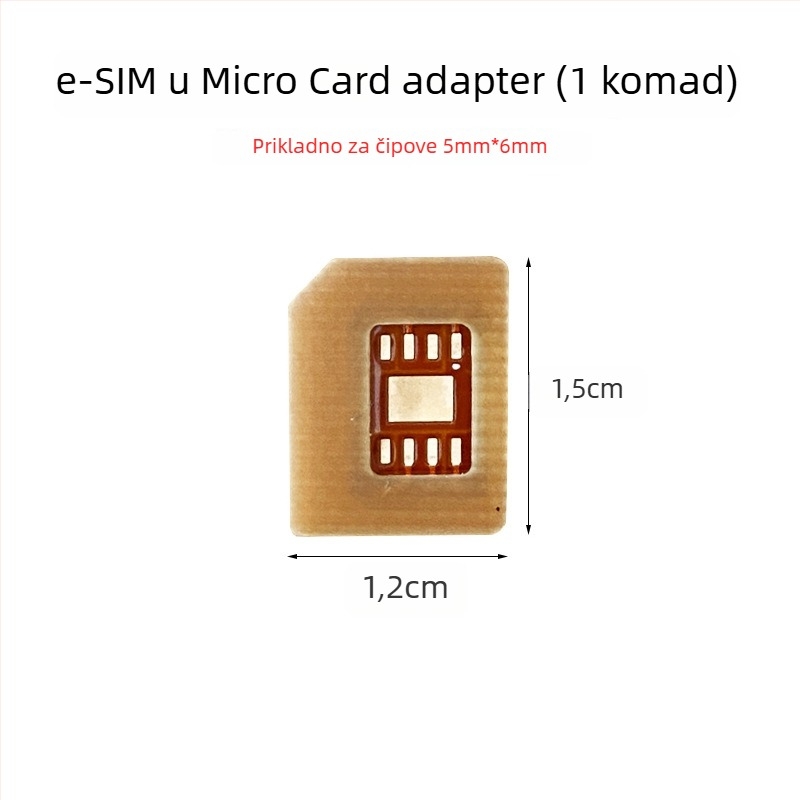 Adapter eSIM na nano SIM za pametni sat, otporan na visoke temperature, vanjska instalacija, USB 1.1 sučelje, OEM dostupan