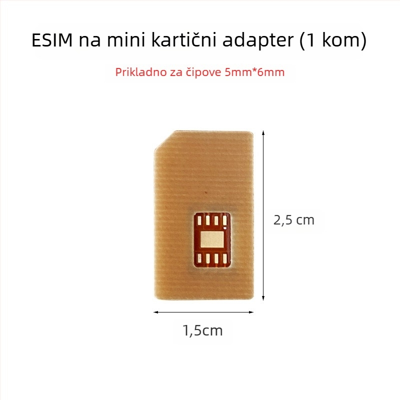 Adapter eSIM na nano SIM za pametni sat, otporan na visoke temperature, vanjska instalacija, USB 1.1 sučelje, OEM dostupan