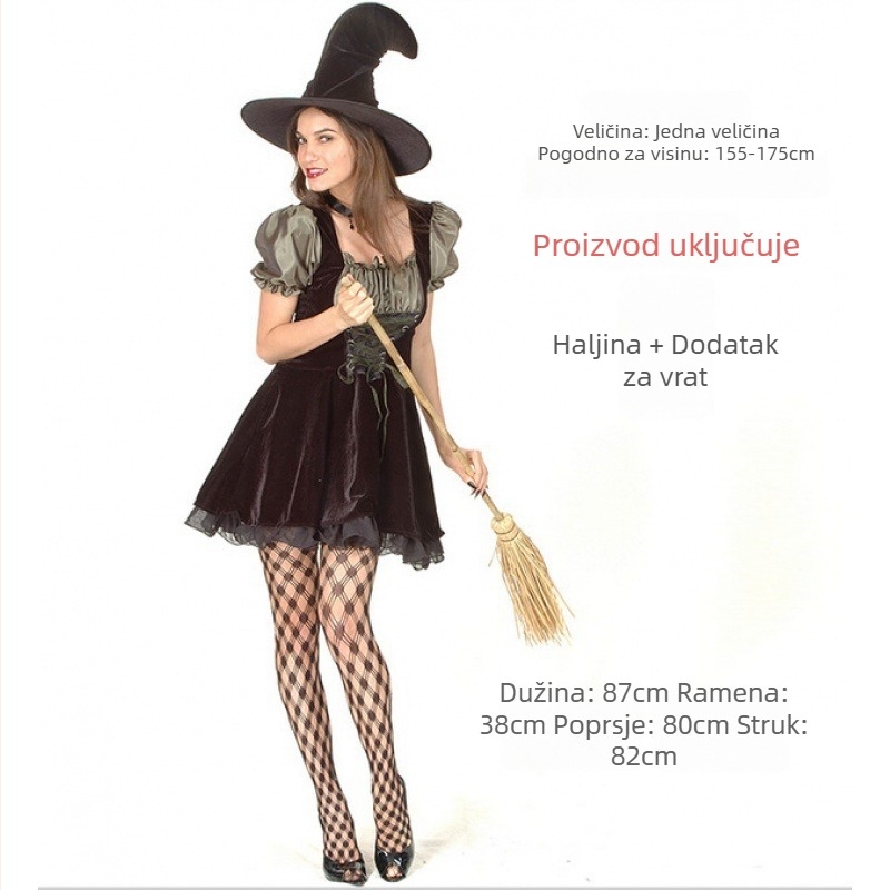 Kostim vještice za Halloween i maškare — Ženska haljina vampirske princeze, poliester (≥95%), pozornica, proljeće 2022