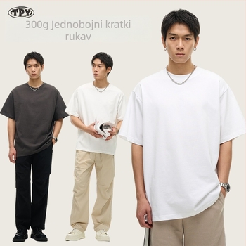 Majica od pamuka, slobodan kroj, okrugli vrat, kratki rukavi, svakodnevni stil