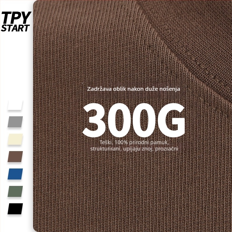 Majica od pamuka, slobodan kroj, okrugli vrat, kratki rukavi, svakodnevni stil