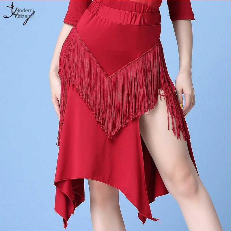 Ženska latino plesna haljina, resice, milk silk tkanina, poliester