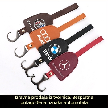 Unutarnji automobilni kukica s skrivenim naslonom za glavu – koža i cinkova legura, jednostavan stil, unutarnja dekoracija i pohrana