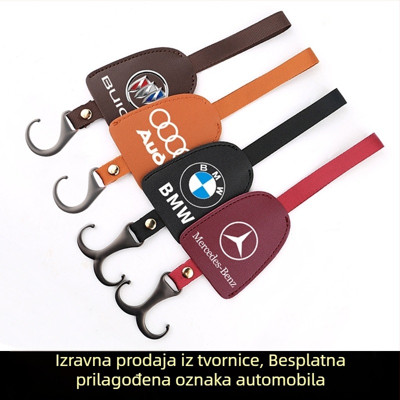 Unutarnji automobilni kukica s skrivenim naslonom za glavu – koža i cinkova legura, jednostavan stil, unutarnja dekoracija i pohrana