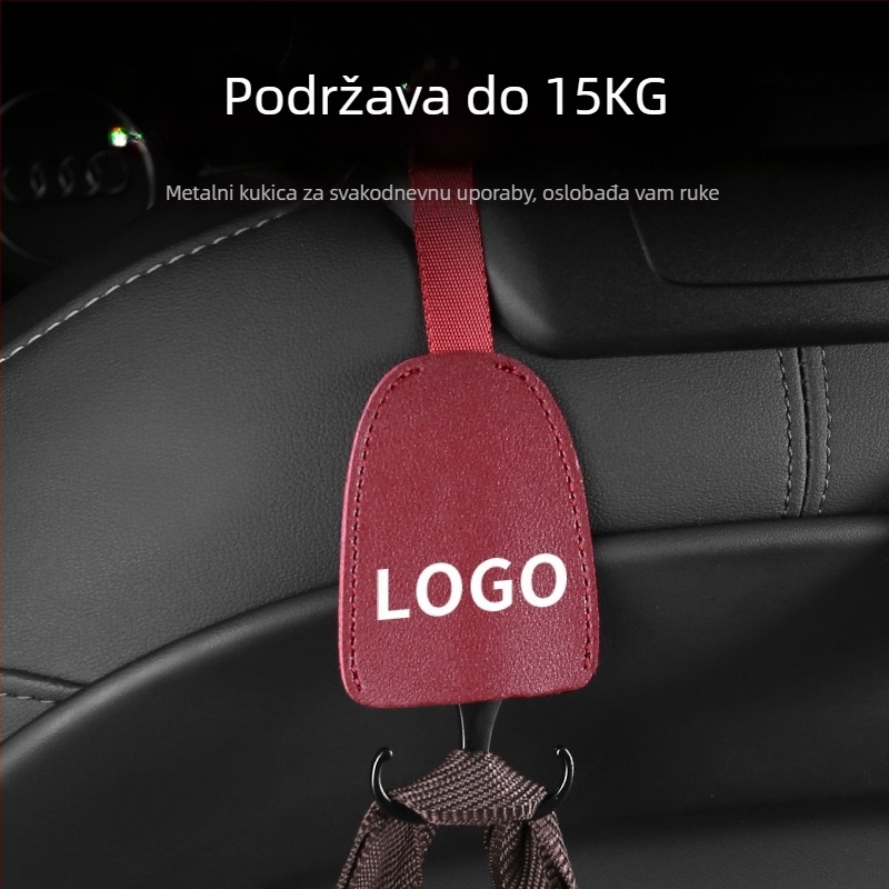 Unutarnji automobilni kukica s skrivenim naslonom za glavu – koža i cinkova legura, jednostavan stil, unutarnja dekoracija i pohrana