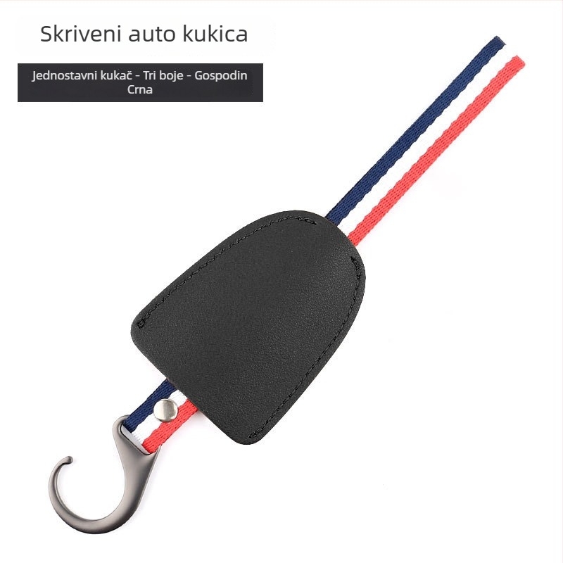 Unutarnji automobilni kukica s skrivenim naslonom za glavu – koža i cinkova legura, jednostavan stil, unutarnja dekoracija i pohrana