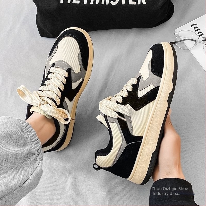 Platnene muške tenisice nižeg profila za casual nošenje, prozračné, šiljat vrh, vezanje, gumena potplat