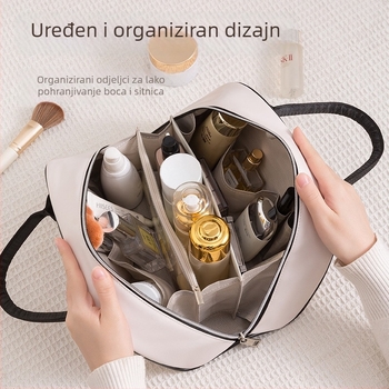 Yingxin PU kozmetička torbica, kockastog oblika – višenamjenski putni organizator za šminku