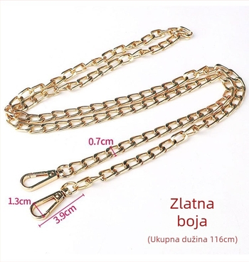Autochs BP-0077 Metalna lančana torbica za rame s crossbody remenom, ljeto 2022