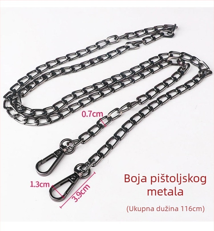 Autochs BP-0077 Metalna lančana torbica za rame s crossbody remenom, ljeto 2022
