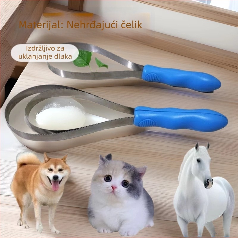 Nehrđajući čelik – alat za uklanjanje dlaka psa, za dugokose pse, uklanjanje dlaka i prorjeđivanje dlake, licencirani brand Yiming jingren