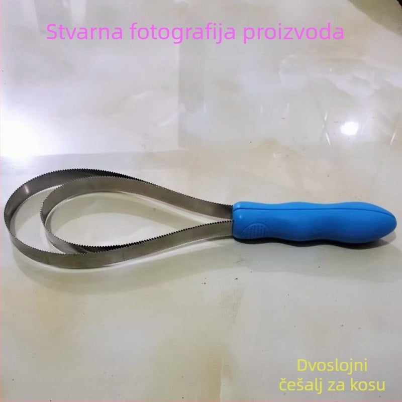 Nehrđajući čelik – alat za uklanjanje dlaka psa, za dugokose pse, uklanjanje dlaka i prorjeđivanje dlake, licencirani brand Yiming jingren