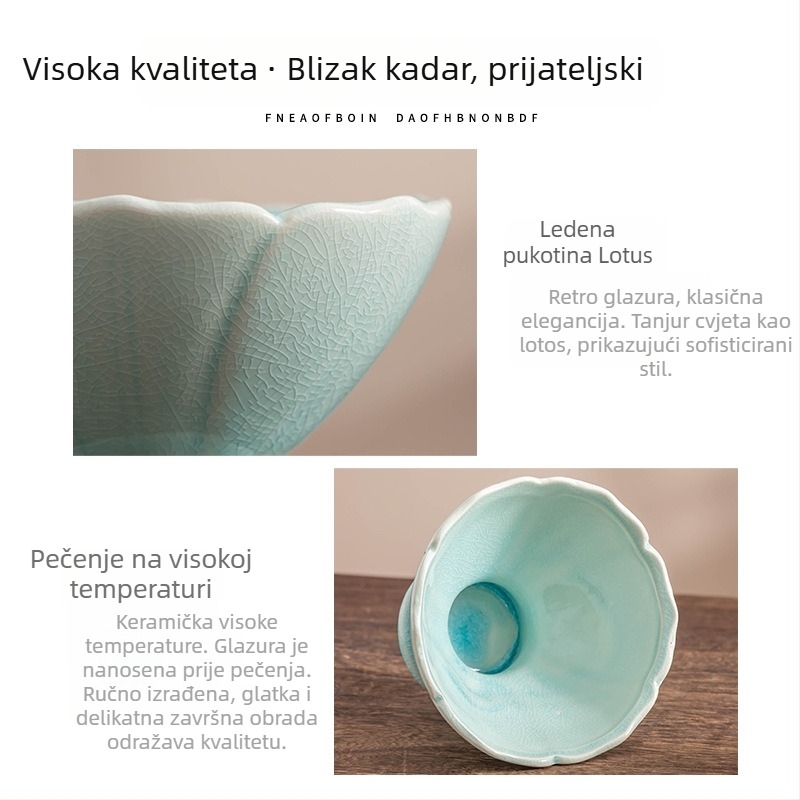 Keramička posuda za cvijeće - ručno izrađena, prozračna, pogodna za stol ili pod, jednostavan stil