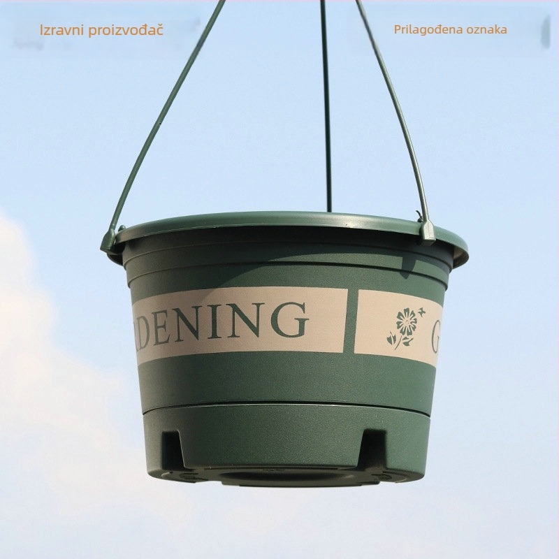 Cvjetni lonac od recikliranog plastika, pogodna za viseće, stolne ili podne postavke, prozračan, otporan na koroziju i izdržljiv, štedi vodu, injekcijsko lijevanje