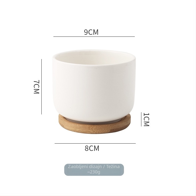 Minimalistička keramička posuda za sukulente, stolna posuda, jednostavan stil za kućni dekor