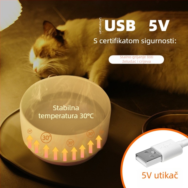 Zagrijana keramička zdjela za mačke – za kućne ljubimce, LIUTA (Keramika; Mačka; Kućni ljubimci; LIUTA)