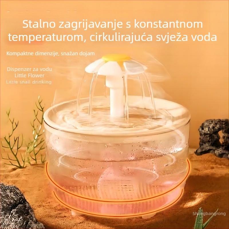 Pametan posuda za vodu za mačke s automatskom cirkulacijom i grijanjem konstantne temperature za zimu