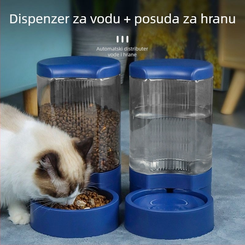 Dispenzer vode i hranilica za mačke, nehrđajući čelik, bez automatiziranog hranjenja, pribor za mačke