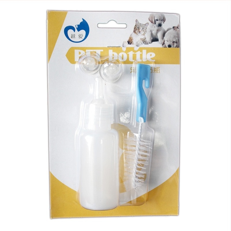 Boca za hranjenje kućnih ljubimaca za pse i mačke s mekanom bradavicom, PP materijal, ručno hranjenje, pakiranje 100 kom., brenda The More Love