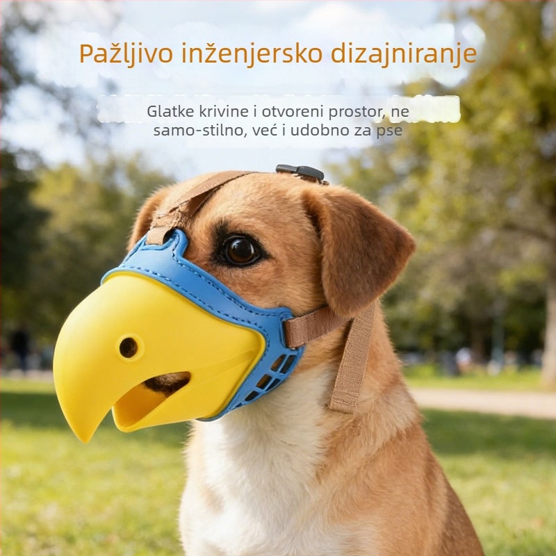 Psi muzzla s TPR i webbing trakom, zaštita od ugriza, uređaj protiv lajanja, vodootporna maska za usta