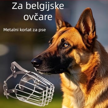 Nabuh za Malinois i njemačkog ovčara - metalni, otporni na ugrize, zaštitni dizajn