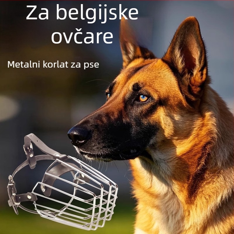 Nabuh za Malinois i njemačkog ovčara - metalni, otporni na ugrize, zaštitni dizajn