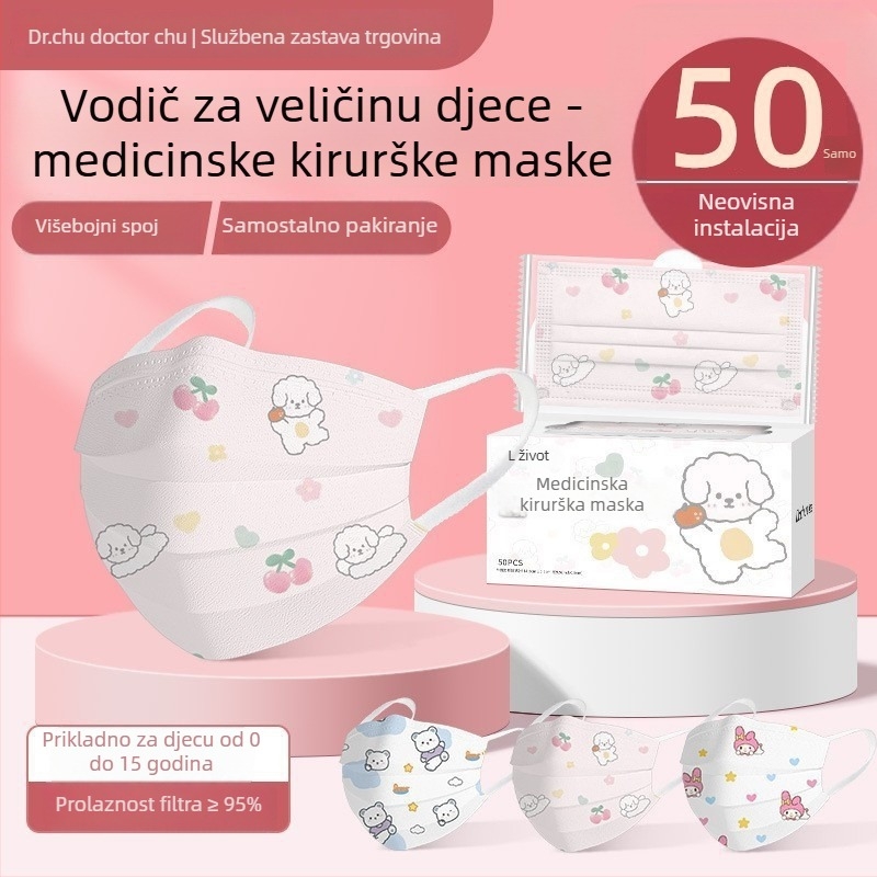 Doctor Chu medicinska kirurška maska – netkano tkivo + meltblown, jednokratna, mekana, brend Doctor Chu