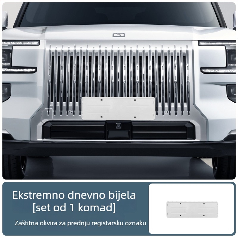Okvir zaštite registarske pločice za Zeekr 9X, aluminijska legura, vijci uključeni
