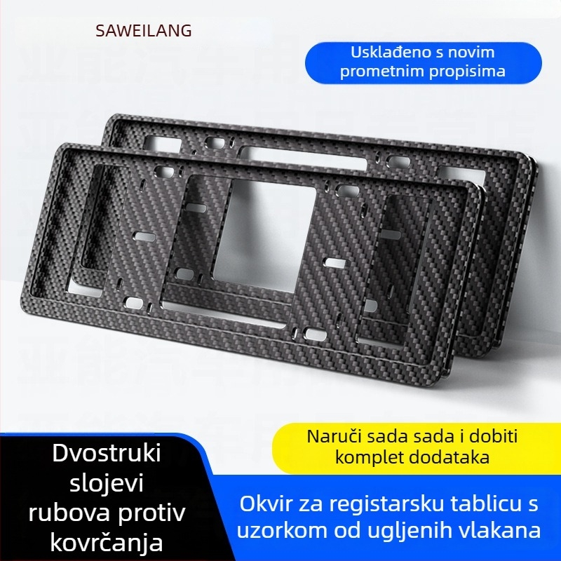 Okvir za registarsku pločicu automobila – tip umetanja, model K2px, marka Savilon, kompatibilnost s originalnom tvornom, prikladan tip vozila 1, kompatibilan tip vozila 1