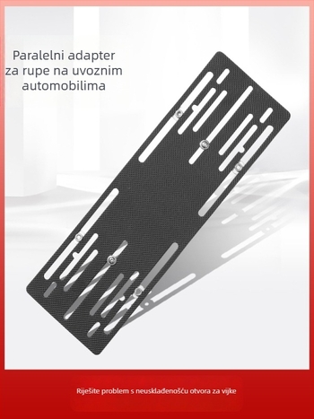 Nehrđajući čelični nosač pločice registracije — univerzalni, model Zfq, adapter za promjenu položaja rupa