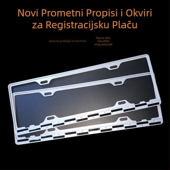 Okvir za tablice vozila od cinkove legure, model GB-FG, kompatibilan sa svim modelima automobila, marka Gert, za montažu pločice.
