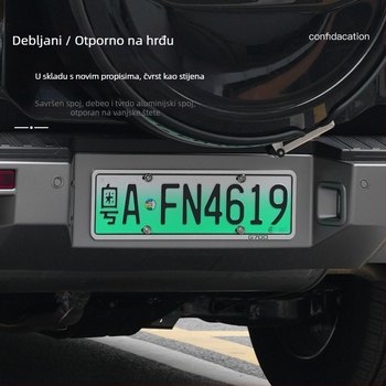Okvir registarske pločice za G700 – aluminijska legura, potpuno pokriće