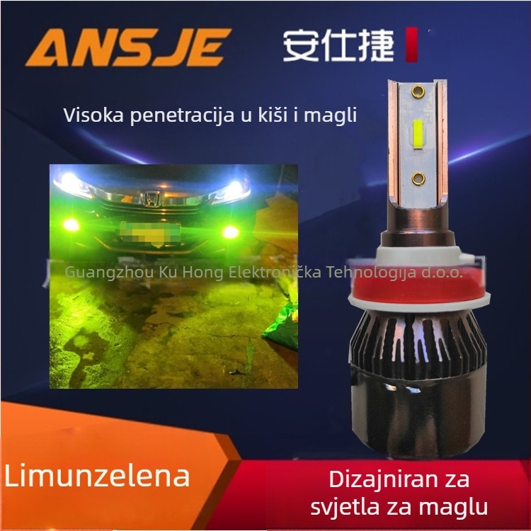 H11 LED svjetla za maglu za auto, 12V, 38W, 3000 lm, IP68