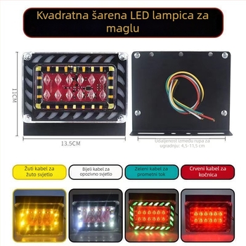 LED lampica protiv magle za kamione i prikolice - 24V, zadnje upozoravajuće svjetlo