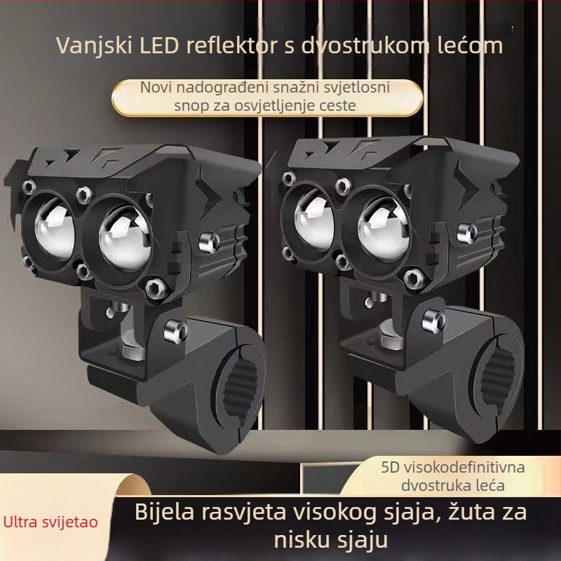 LED svjetla za električna vozila – super jaka LED svjetla za motocikle s lećom, bljeskalice, osvjetljenje puta za trokolna električna vozila