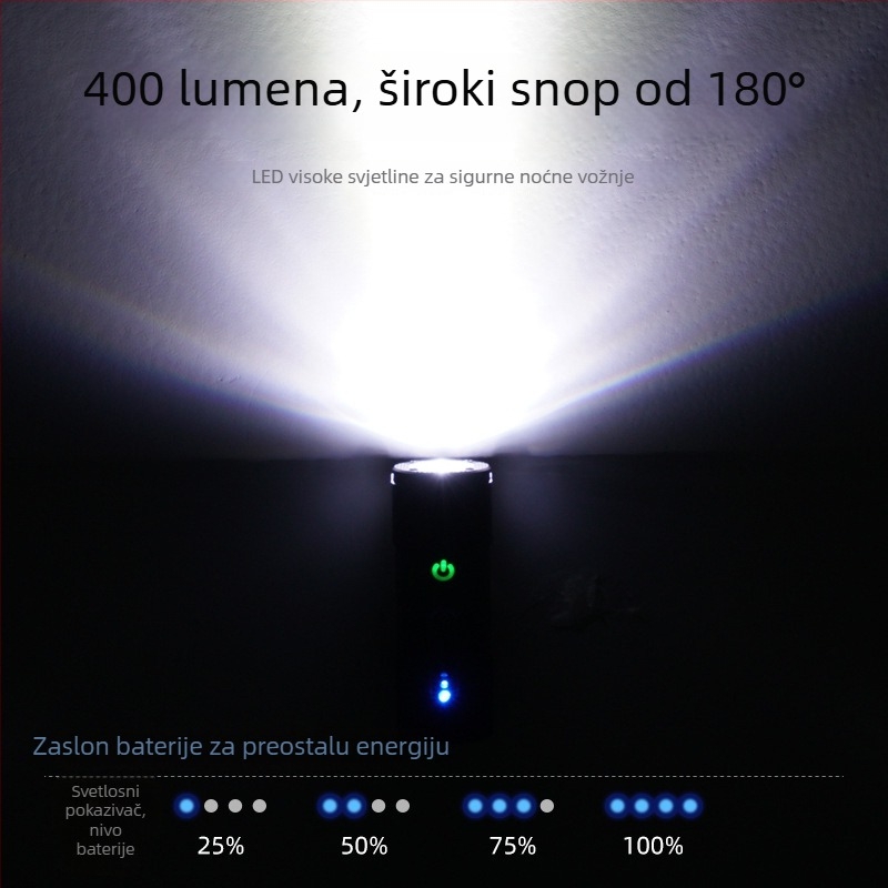 Demonknights Biciklističke prednje i stražnje svjetlo za noćnu vožnju po planinskim cestama, vodootporno