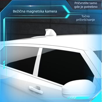 Zadnja kamera za retrovizor u obliku žraloćeg peraja, bežična, instalacija bez alata, vodootporna, 1024x768 rezolucija