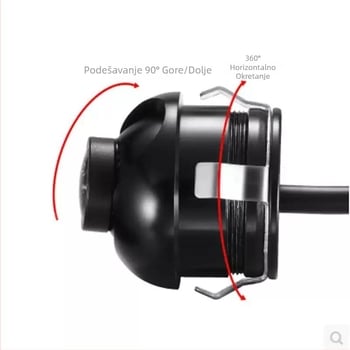 Auto kamera s 360° panoramskom rotacijom, prednji i bočni pogled, 12V, rezolucija 756x682, model CMT-21