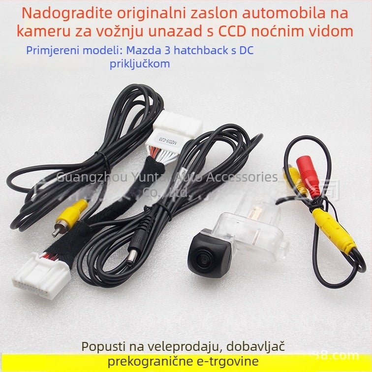 Kamera za vožnju unatrag za Mazda 3 Hatchback (2014–2017), kompatibilna s originalnim zaslonom, HD snimka, napajanje 12V, zrcalna slika