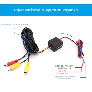 Ispravljač za stražnju kameru automobila — 12V, 1080x720, IP68, 3W, Kompatibilno s VW/GM/Ford