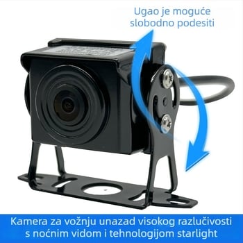 Šesterokanalna kamera za nadzor kamiona s slikom pri vožnji unatrag, automobilski DVR, AHD, 1080p, 12V, 180° prilagodljivo metalno kućište