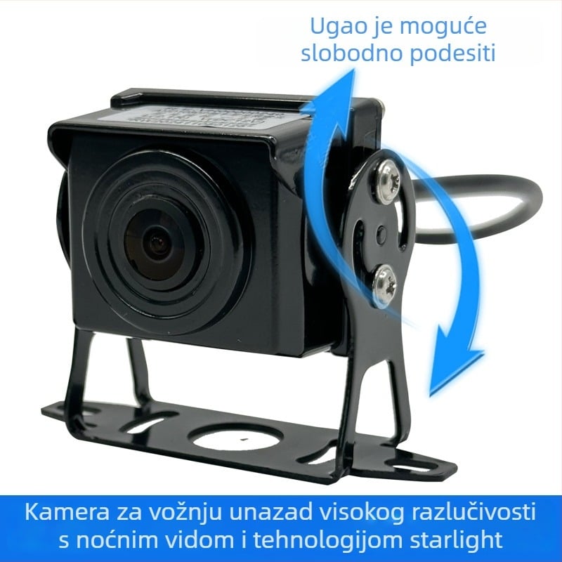 Šesterokanalna kamera za nadzor kamiona s slikom pri vožnji unatrag, automobilski DVR, AHD, 1080p, 12V, 180° prilagodljivo metalno kućište