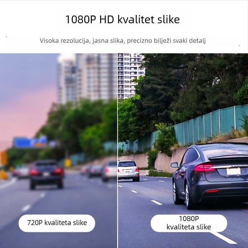 Automobilska kamera s prednjom i stražnjom kamerom — 1080P, noćni vid, 60fps, AHD video, kut gledanja 120°