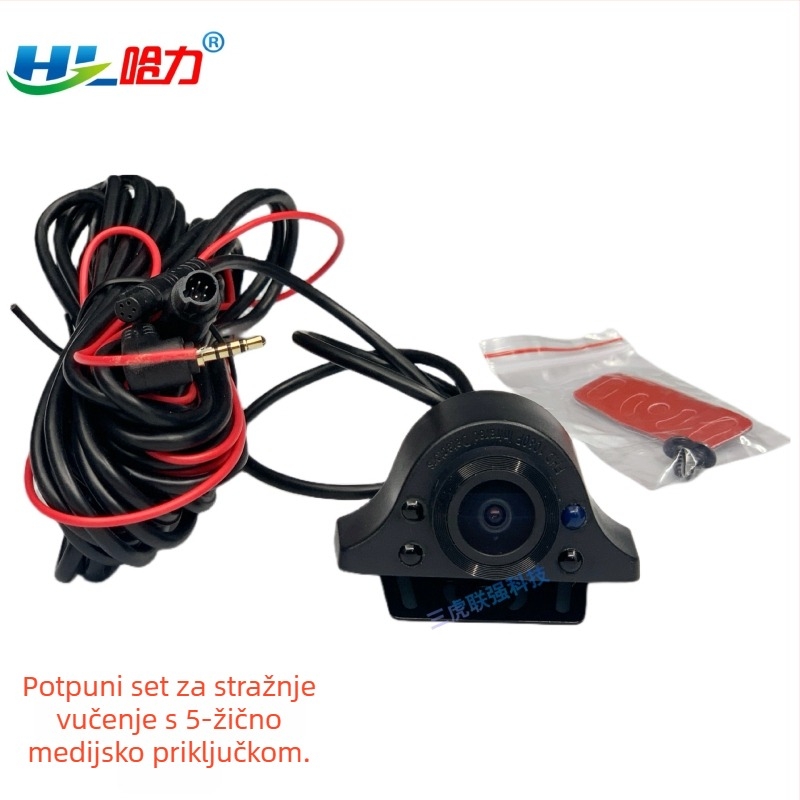 Auto stražnja kamera s 5-pinskim priključkom, AHD video, 720P rezolucija, 170° kut gledanja, 12V napajanje