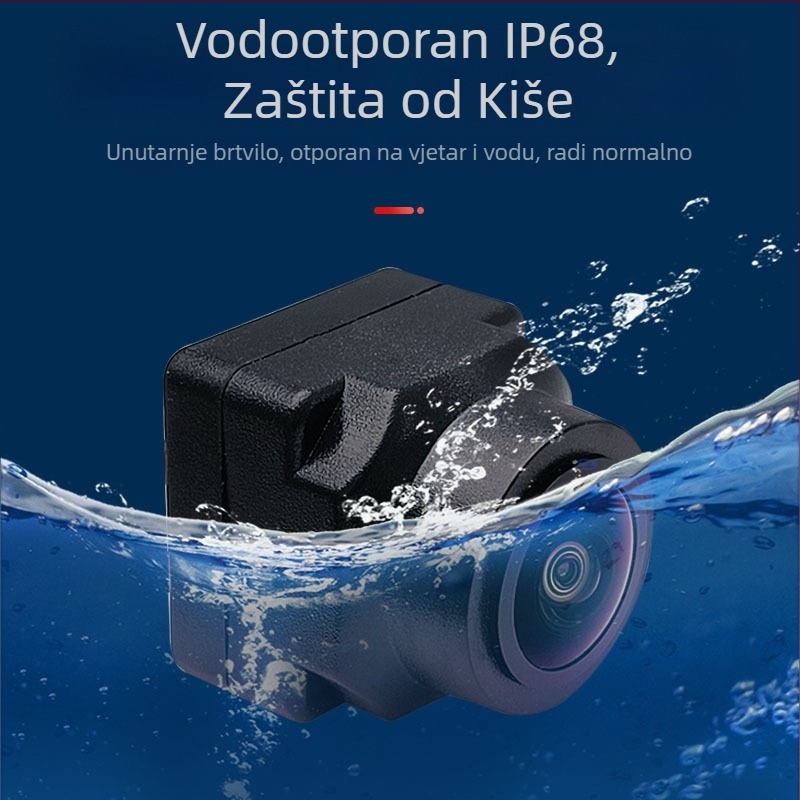 Automobilska kamera s 360° panoramom – all-in-one komplet za pomoć pri mrtvom kutu, AHD 1080p, noćno viziranje, podesivi kut