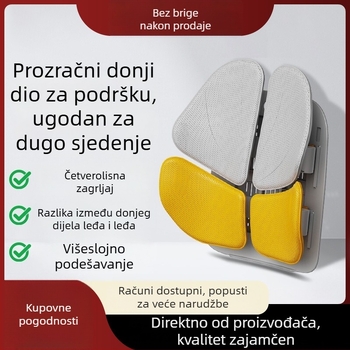 Podloga za lumbalnu podršku sjedala: prozračna mreža, punjenje od spužve, ergonomska podrška donjem dijelu leđa, univerzalno za automobile, minimalistički stil