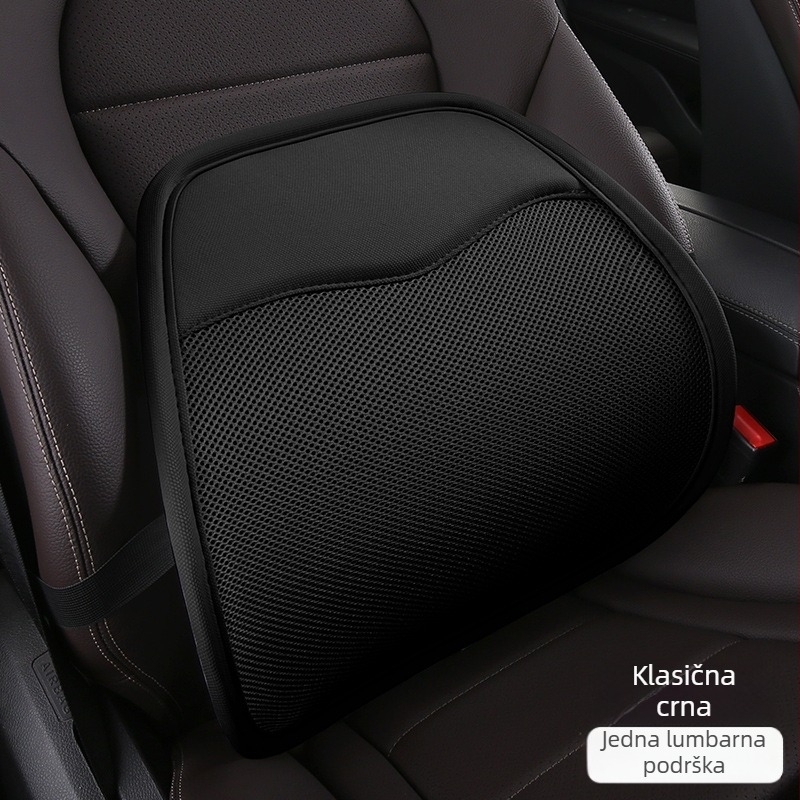 Podrža za lumbalni dio za automobil i uredsku stolicu – podesiva, prozračna sloj zraka, univerzalna prilagodba, za sve sezone